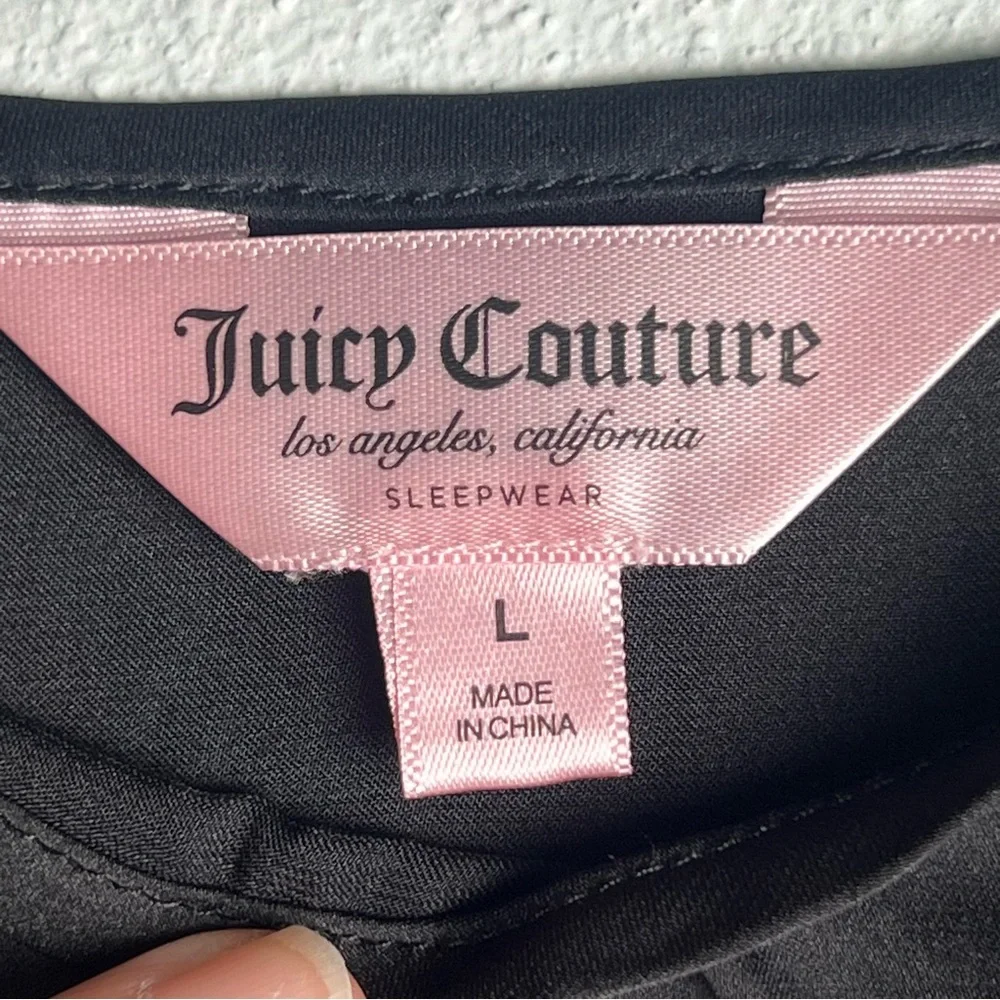 Juicy Couture Women Black Sleepwear Camisole Rhinestone 'Juicy' Logo Size Large - Picture 2 of 12